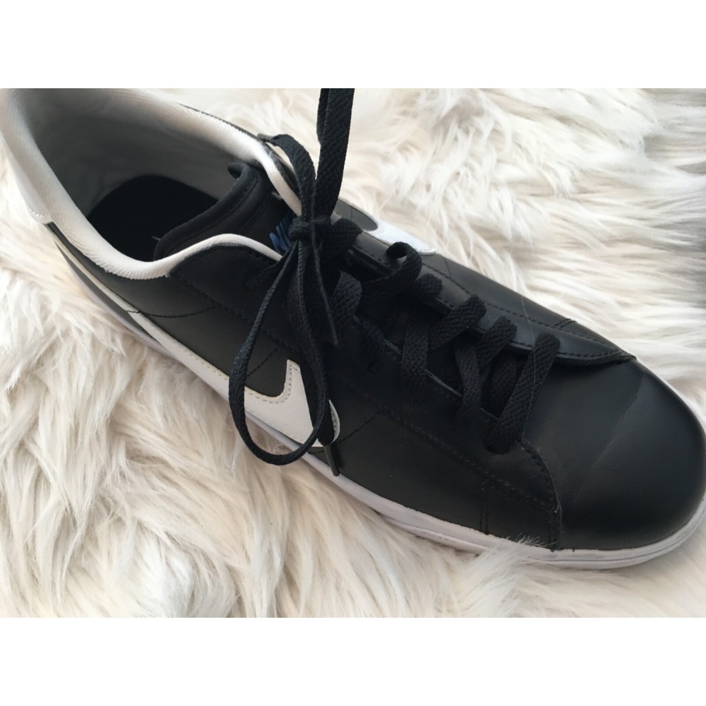 New Nike black leather shoes size 10.5